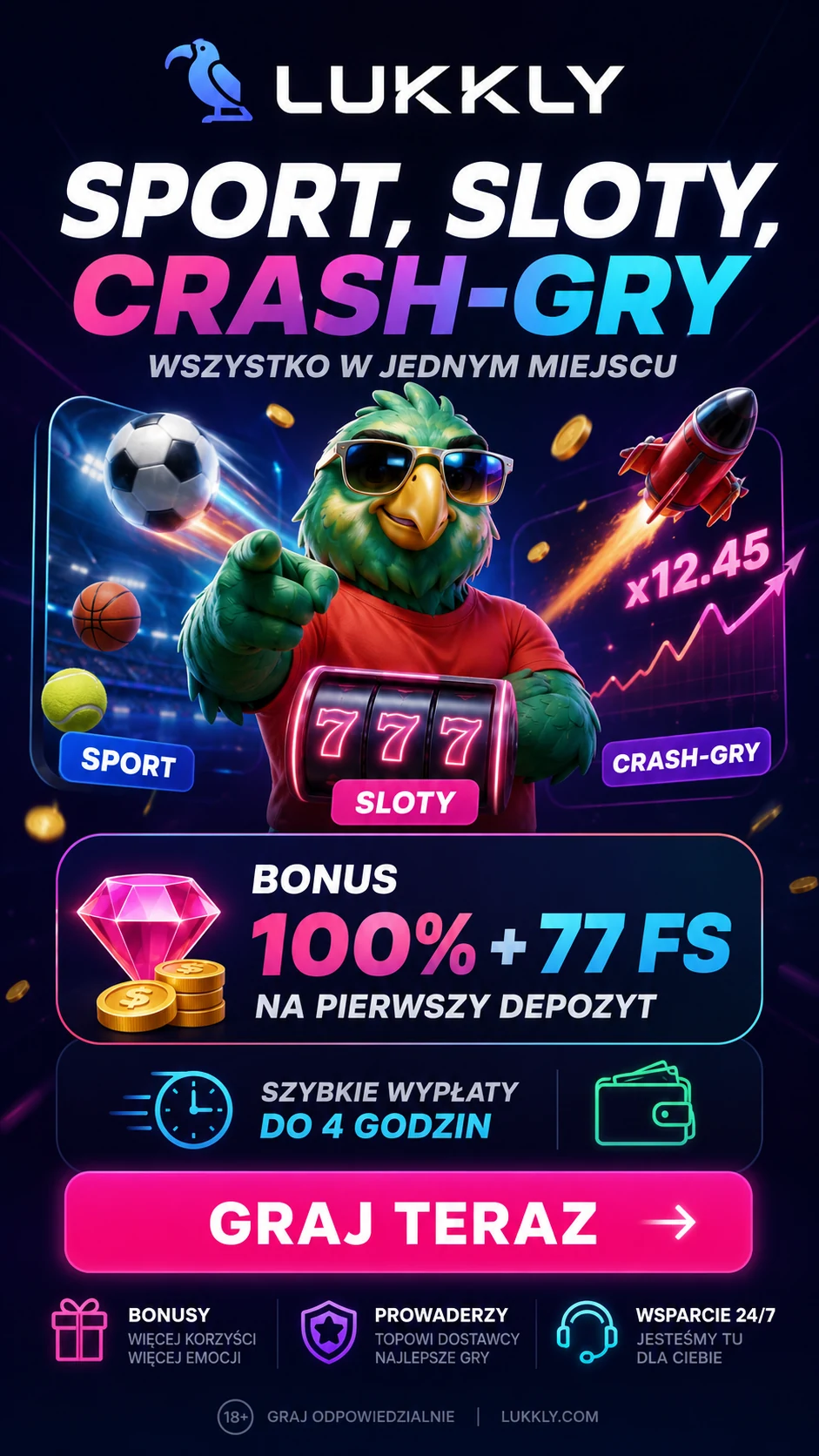 Lukkly — sport, sloty i crash-gry